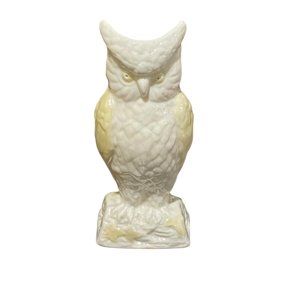 Belleek Porcelain Figural Owl Vase